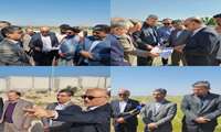 بازدید معاون وزیر صنعت،معدن و تجارت به همراه نماینده مجلس از طرح توسعه شهرک صنعتی برازجان و محل احداث ناحیه صنعتی سعد آباد در استان بوشهر