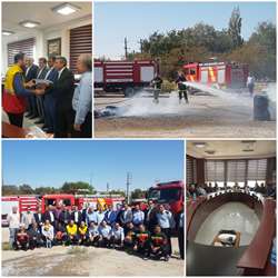 مانوور روز آتش نشاني و ايمني در شهرك صنعتي شهيد سليمي 